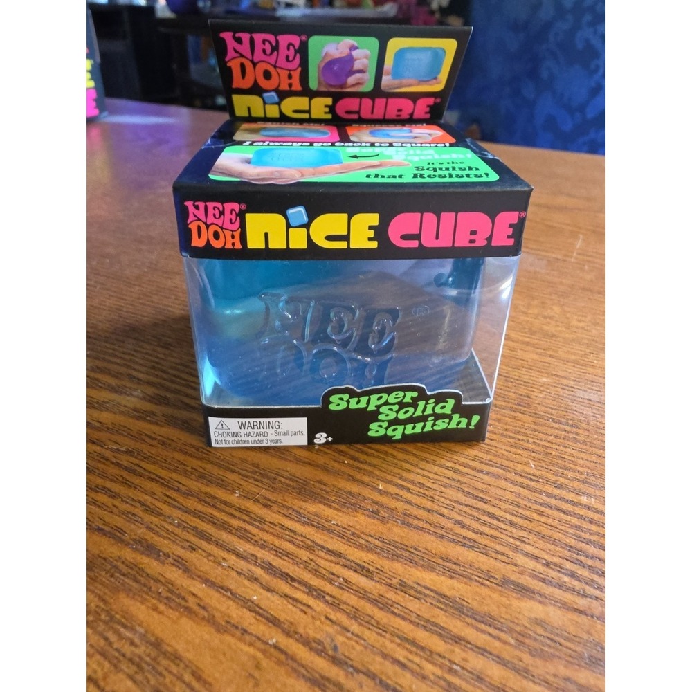 Nee Doh Nice Cube Super Solid Squish Blue Brand New Unopened SHIPS FAST